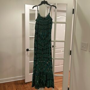 Twelfth Street by Cynthia Vincent Green and Black Maxi Dress